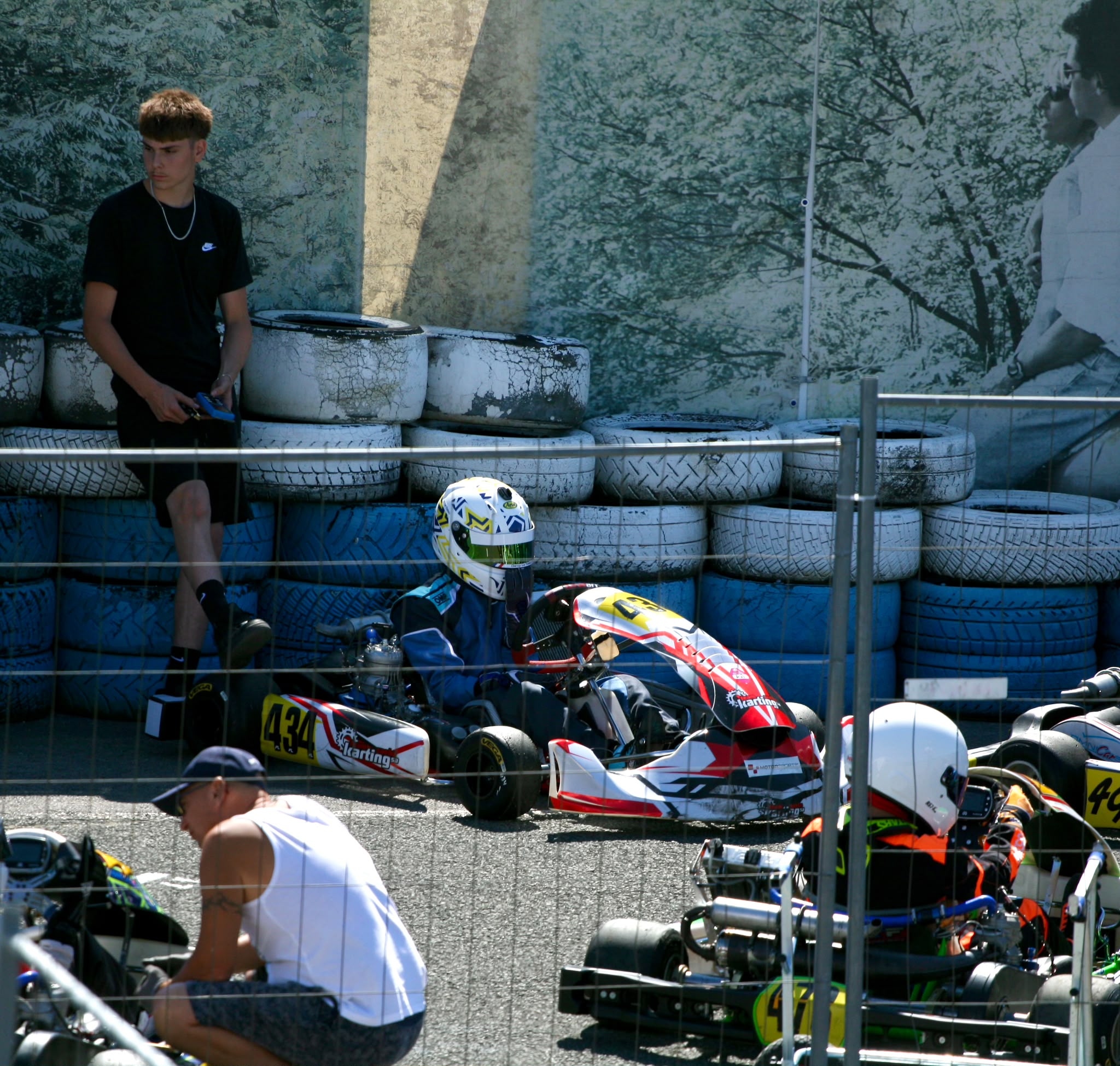 Dans le kart avant le départ
